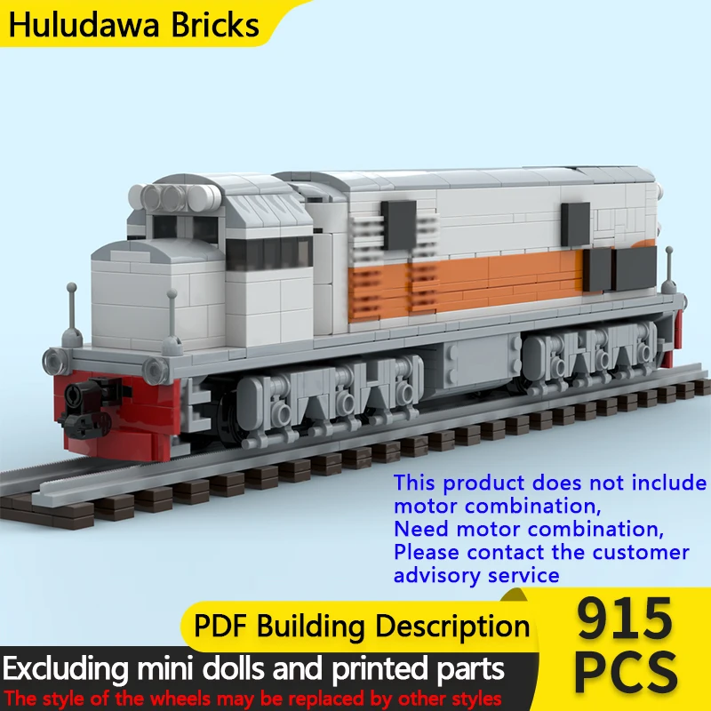 

City Car Model MOC Building Bricks Indonesia CC201 Diesel Locomotive Modular Technology Children Holiday Gifts Assemble Toy Suit