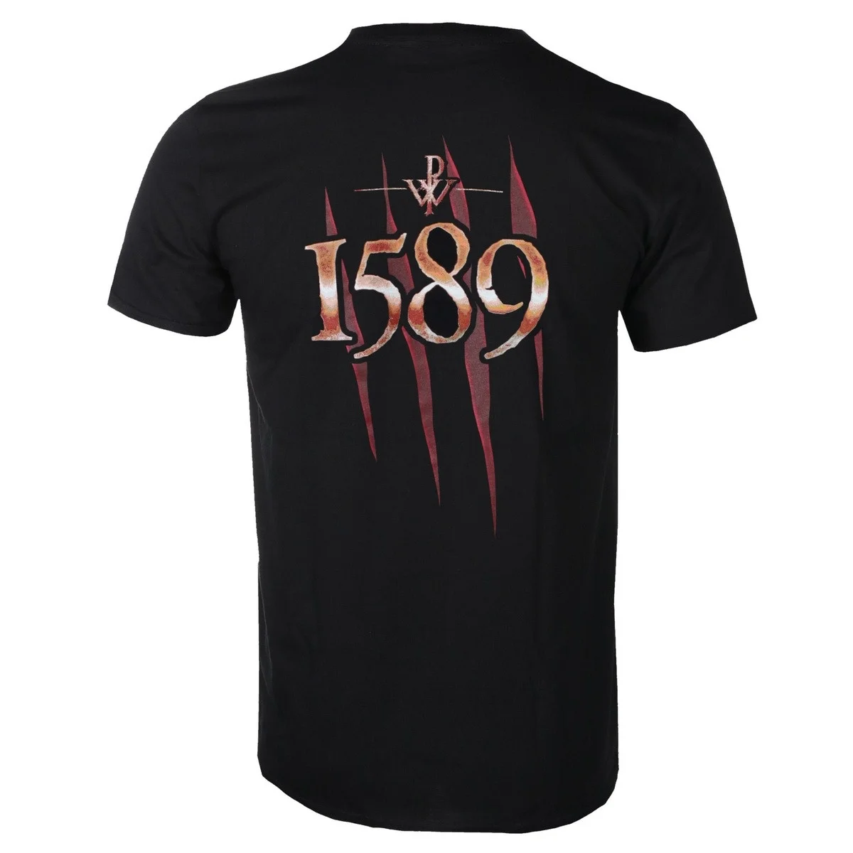 Powerwolf Band Double Sided 1589 Bloody Claw Mark Chained Fierce Werewolf Realistic Oil Painting Graphic Tee Classic