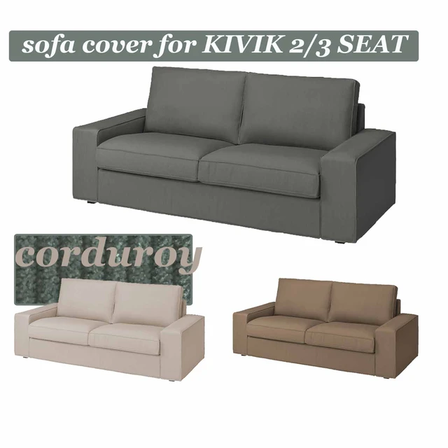 CRIUSJA velvet fabric Anti cat scratch Couch Covers for Kivik loveseat 3 Seat Sofa velvet corduroyCouch Covers AliExpress