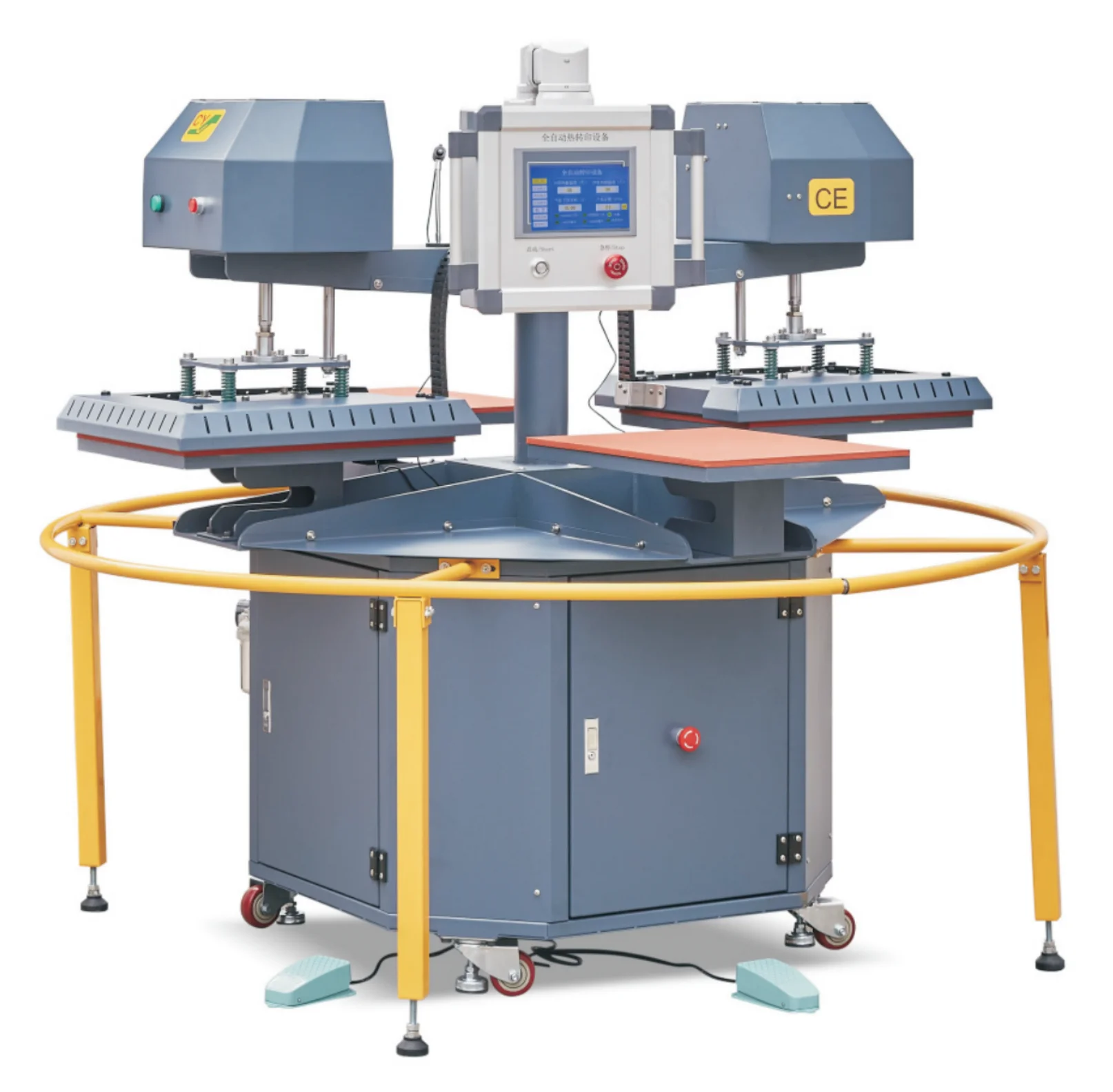 Top sale guaranteed quality double head four station fully automatic hot stamping machines