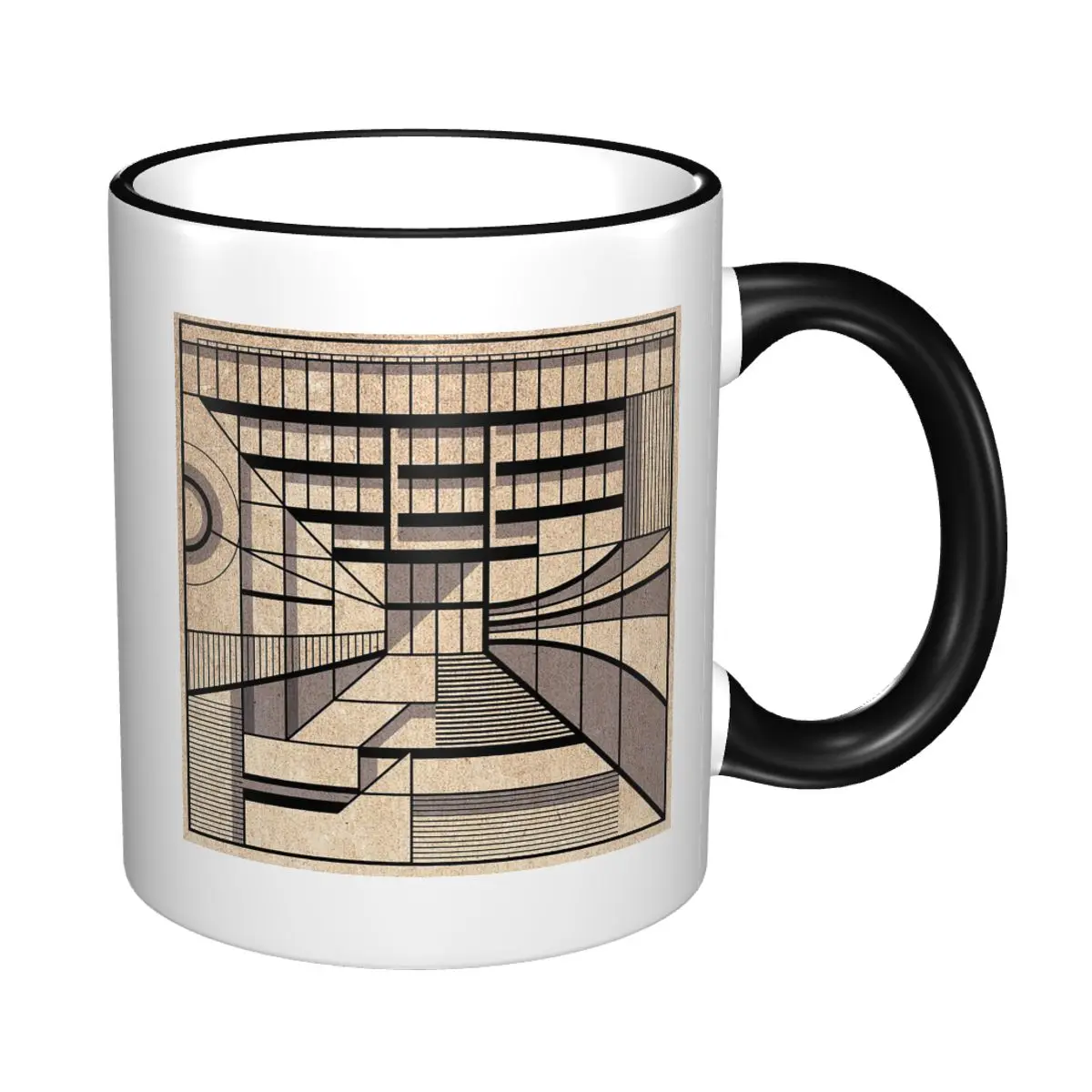Birmingham Central Library Mug Funny Ceramic Coffee Cups Tea Mugs Milk Cup Drinkware Gift for Woman Man