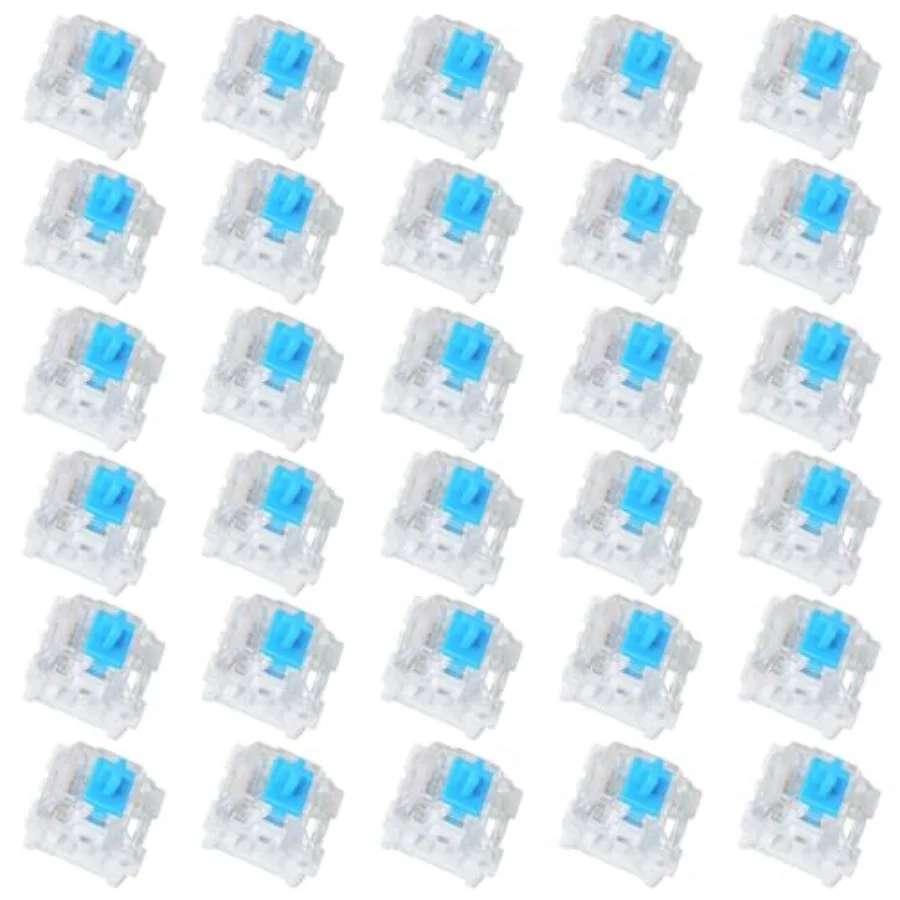 

Pieces Blue Mechanical Keyboard Switches, 3 Pin Pre-Lubricated Clicky Key Switches, Dustproof and Waterproof Keyboard Accessori