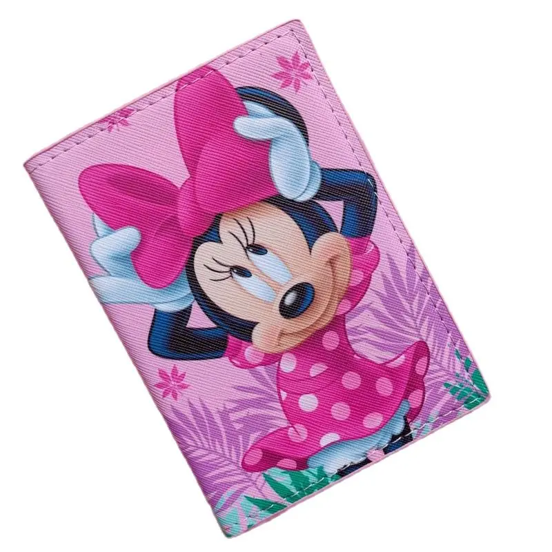 Lovely Minnie Passport Cover for Girls Travel Passport Case Leather Red Cute Passport Wallet Purse Kids Passport Holder