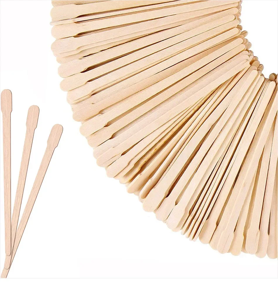 100PCS Frau Holz Haar Entfernung Stick Einweg Enthaarung Spachtel Wachs Sticks Holz Gesicht Augenbrauen Waxing Spachtel Schönheit Werkzeug – Detail 11