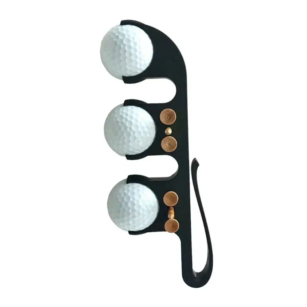 Three-ball Golf Ball Belt Holder Waist Holder Fall Resistant Golf Tee Holder Belt Clip Plastic Portable Golf Ball Cover