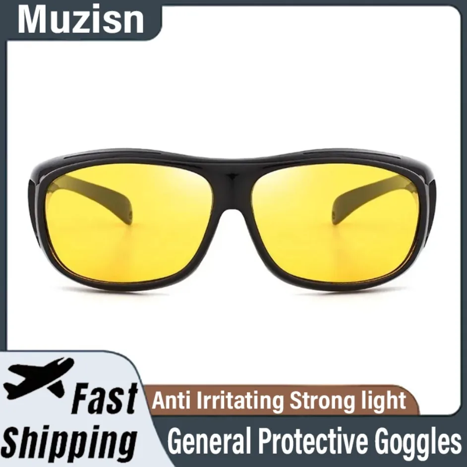 نظارات شمسية عالمية مقاومة للرياح وحماية العين ومضادة للوهج لقيادة السيارة، نظارات شمسية واقية للرؤية الليلية #1