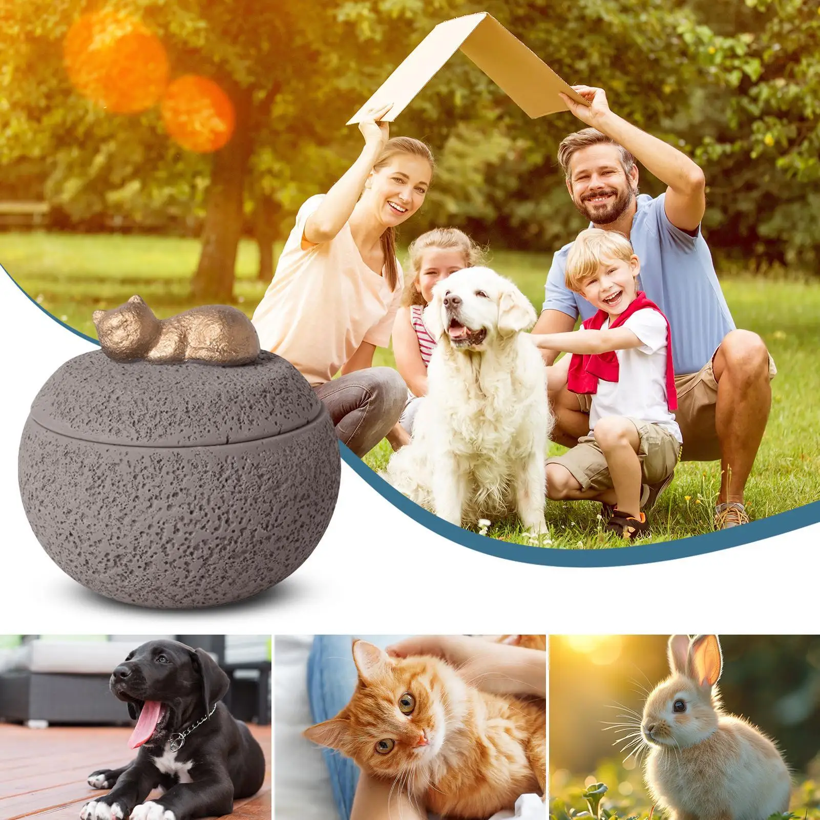 

Dog Ashes Box Dog Ashes Keepsake Memorial Urns Decorative Coffin Container For Commemorative Remembrance Loss Cats Memory
