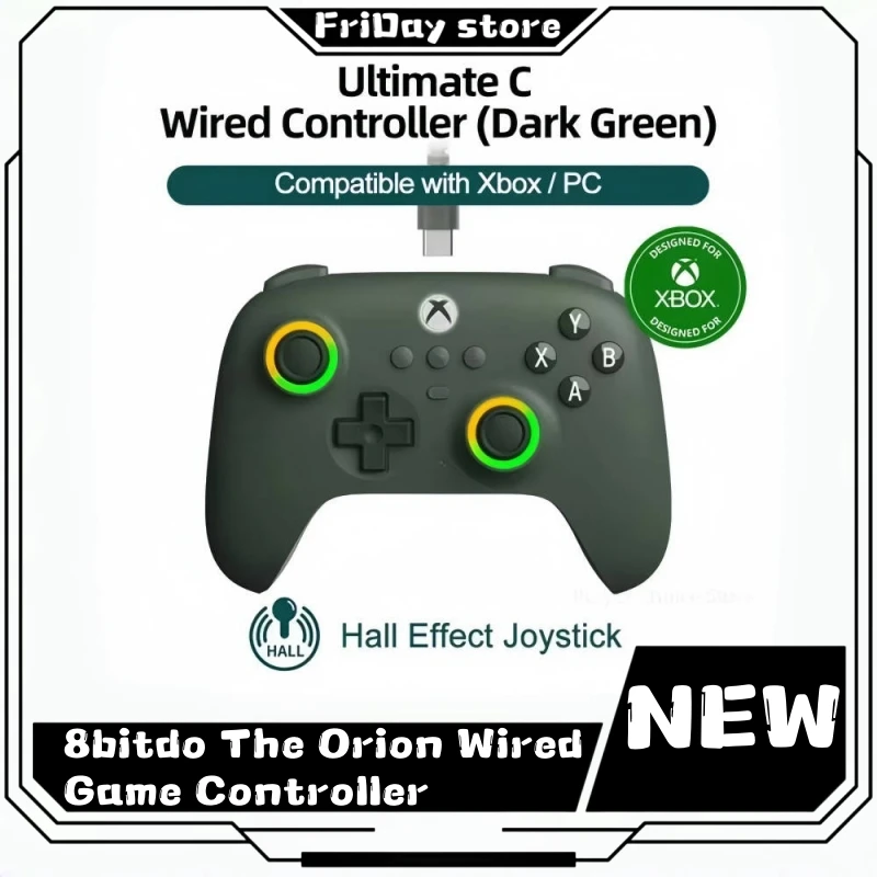 8bitdo The Orion Wired Game Controller Is Authorized By Microsoft To Be Used For Xbox Console Pc Dual Hall Horizon Black Wukong