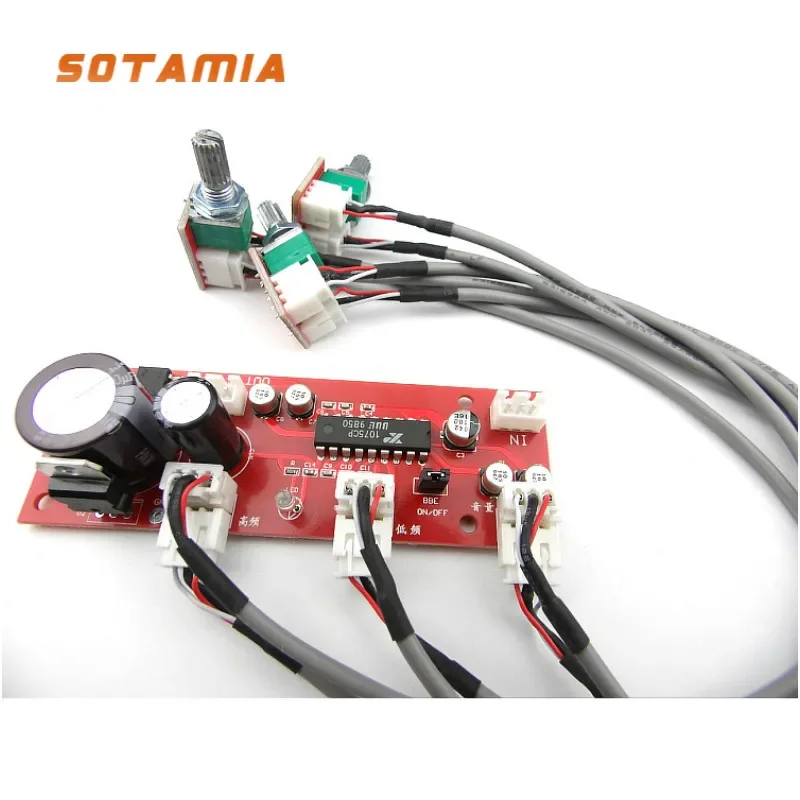 SOTAMIA XR1075 Tone Preamplifier Board BBE Amplifier Preamp Potentiometer Separation Pre-amp Volume Conrtol Treble Bass Adjustme