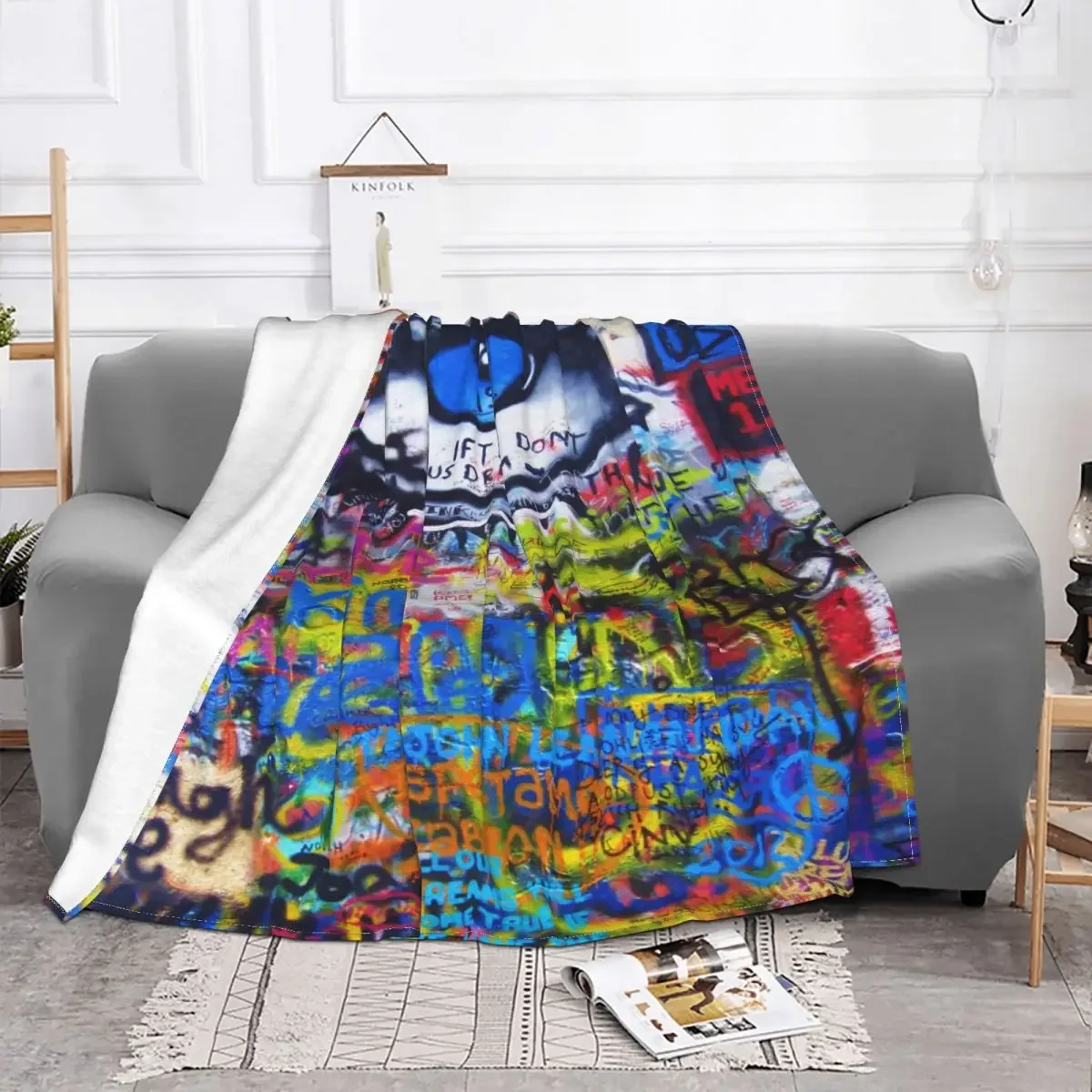 

Evil Eye Plaid Baby Blanket Cover Fleece Sofa Summer Turkish Nazar Spiritual Art Ultra-Soft Throwfor Bedding Bedroom Quilt