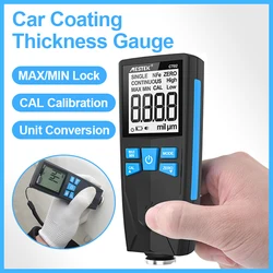 Car Coating Thickness Gauge 0-1500um Fe/NFe Car Paint Film Thickness Test LCD Digital Car Film Thickness Meter High Accurancy