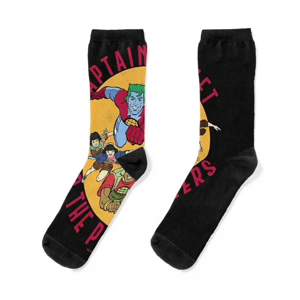 

Captain Planet And The Planeteers Retro Logo Socks Men's gym heated New year's Socks Men's Women's