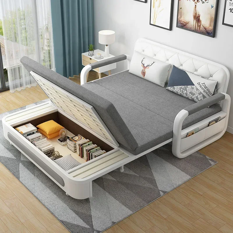 Sofa Bed Multifunctional Foldable 1.2/1.5/1.8 M Width Living Room Telescopic Double Storage Folding Sofa Furniture