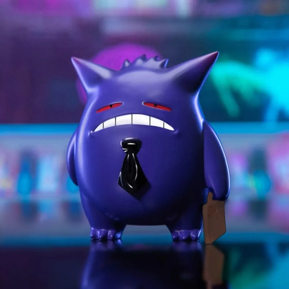 Figurine Anime Pokemon Gengar Cosplay Laborer, 11.5cm/4,53 pouces, figurines d'action, Statue en Pvc, ornement de bureau, modèle de collection, jouets, cadeaux