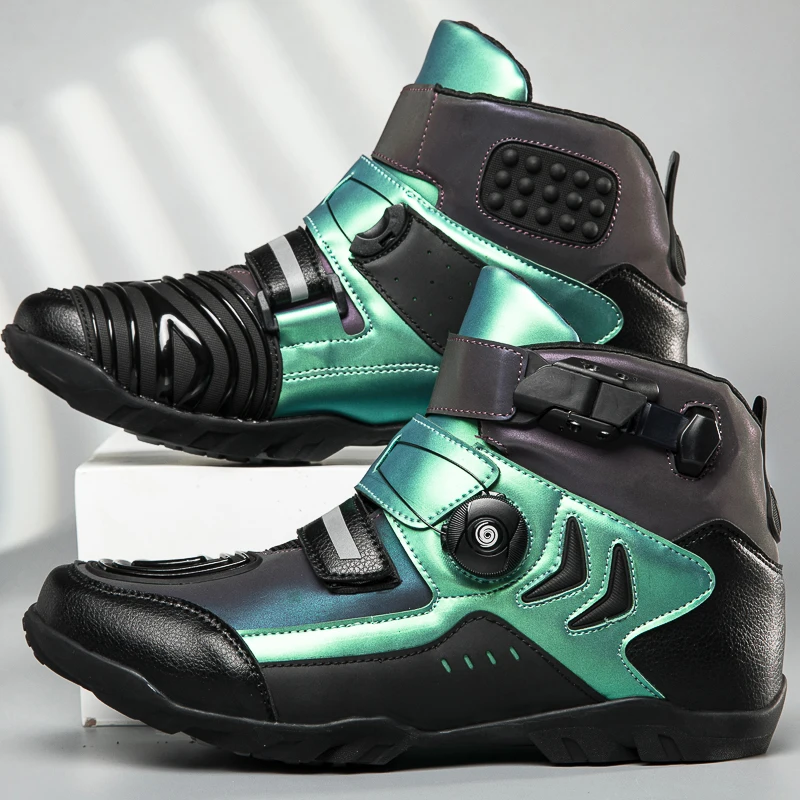 

Professional motorcycle protective riding boots men four season new height increasing anti slip outdoor comfortable riding shoes