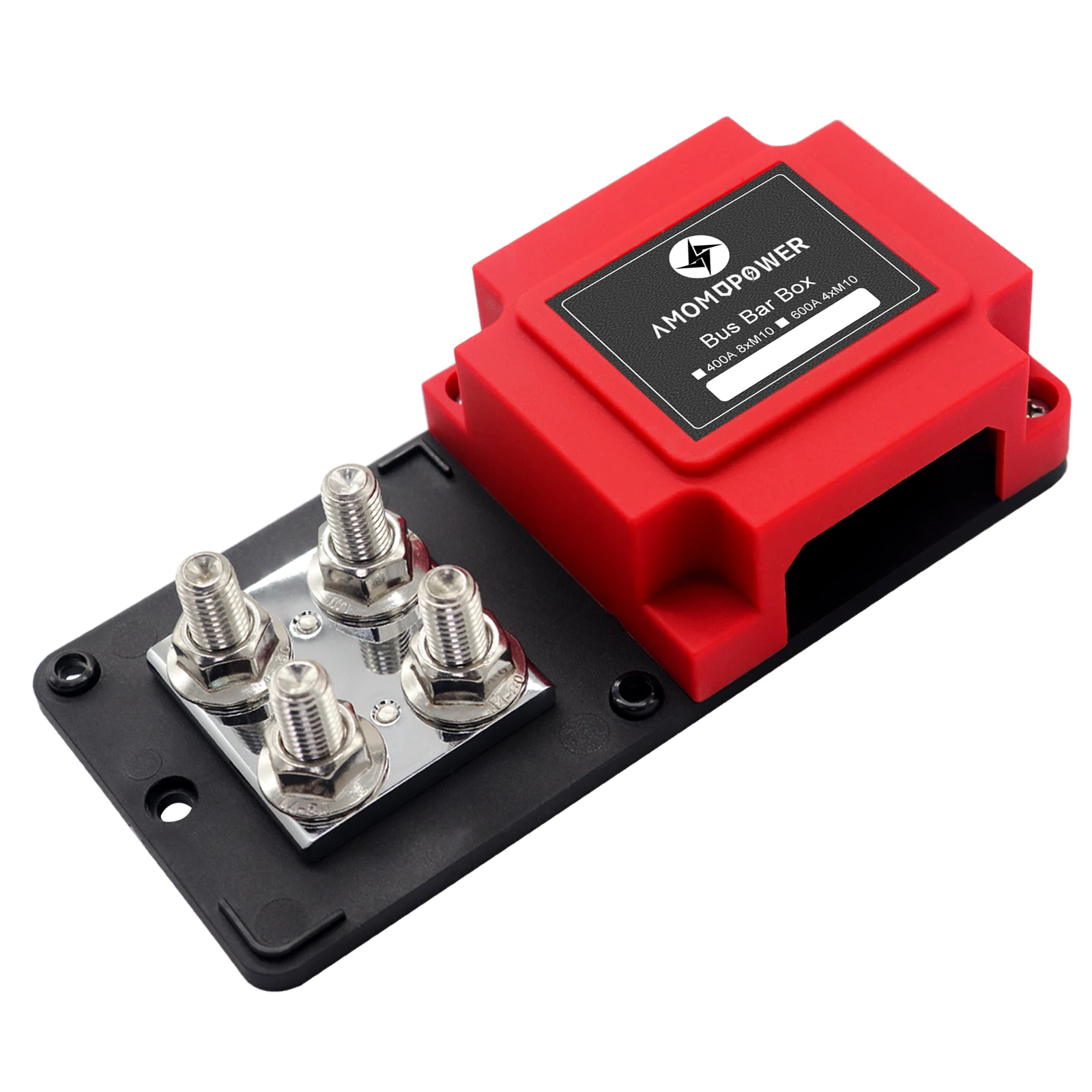 Bloque de distribución de energía de barra colectora, 400A, 12V-48V CC, resistente, 8XM10 (3/8 \