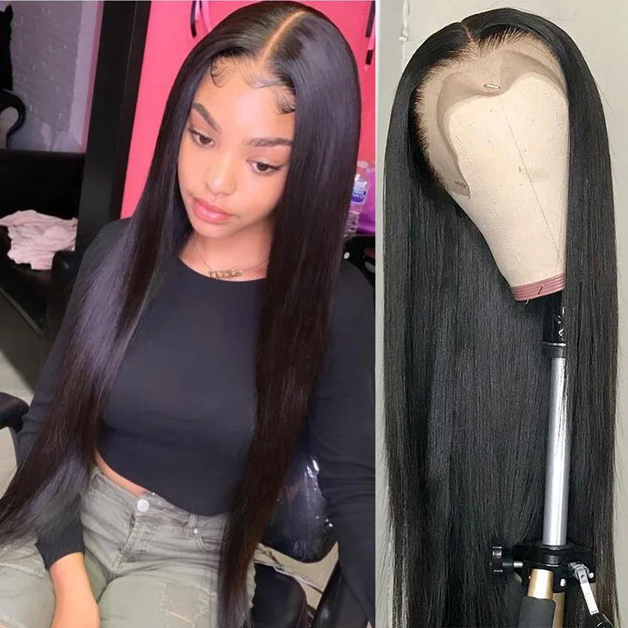 30 40 inch lace frontal wig 13x6 HD Brazilian lace front wigs human hair ready to wear 200 density straight wig for women choice