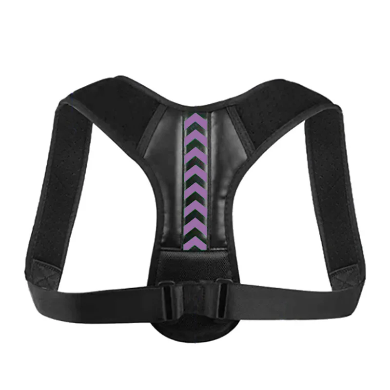 Posture Corrector Unisex Adjustable For Clavicle Support Providing Pain Relief Neck Back Shoulder Reshape Your Body 1PC Purple