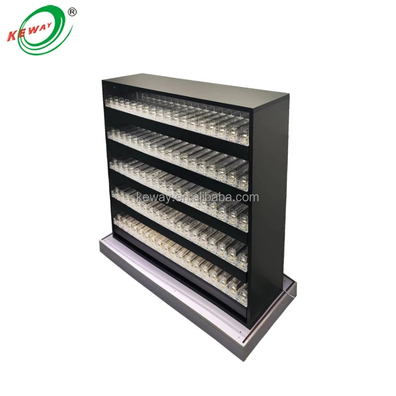 custom.KEWAY Smoke Shop Display Cabinet Pushers Display Stand Convenience Rack Display 100x30x