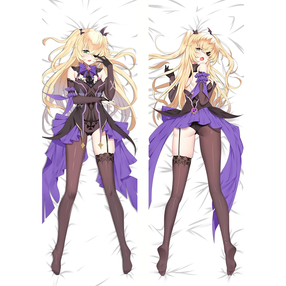 Anime enshin Impact Fischl Dakimakura Hugging Body Pillowcase Throw Bedding Pillow Cover Case Peachskin 2way Gift Cushion