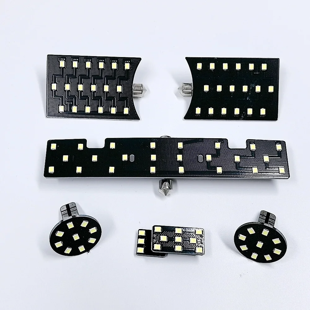 

July King 6pcs 6000K LED Car Indoor Reading Lights Compatible for Volkswagen Polo 9N, Festoon 39mm Dome Map light