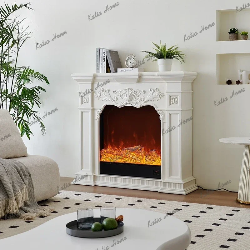 LD European-style Decorative Living Room Cabinets Simulated Flame Simple Electric Fireplace Light Luxury Home Furniture