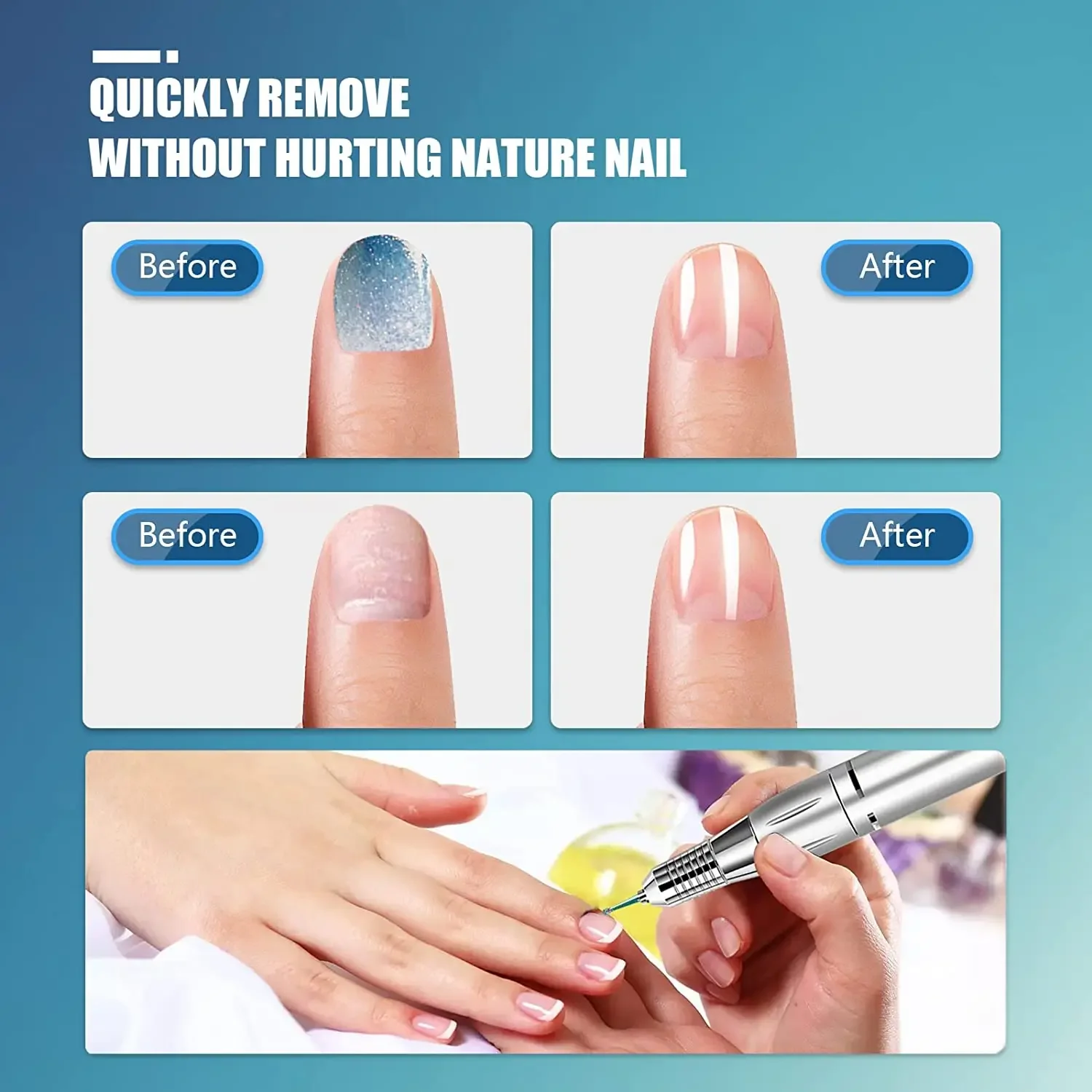 14 szt. 3/32 ''profesjonalne tęczowe wiertła do paznokci elektryczny pilnik obrotowy do manicure do skórek żelu akrylowego