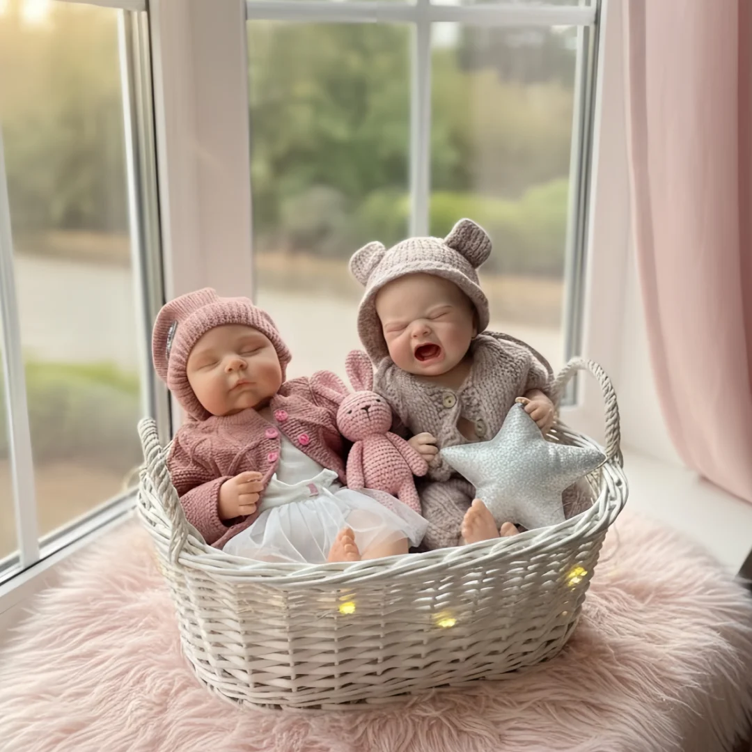 1 PCS/2 Styles Open Mouth 18 Inch bebe reborn de silicona Girl Dolls With Handmade Paint Skin Soft Touch Newborn Silicone Dolls