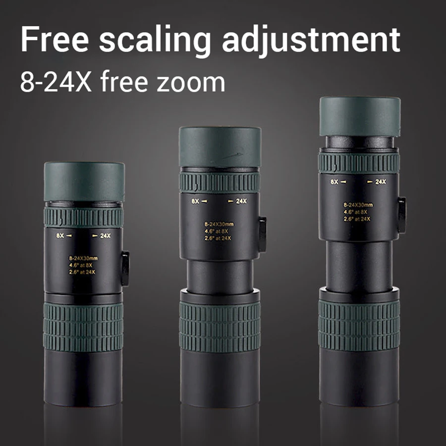 8-24X30 Monoculars HD Zoom Features Powerful Professional Monoculars High Quality Portable Camping Tours