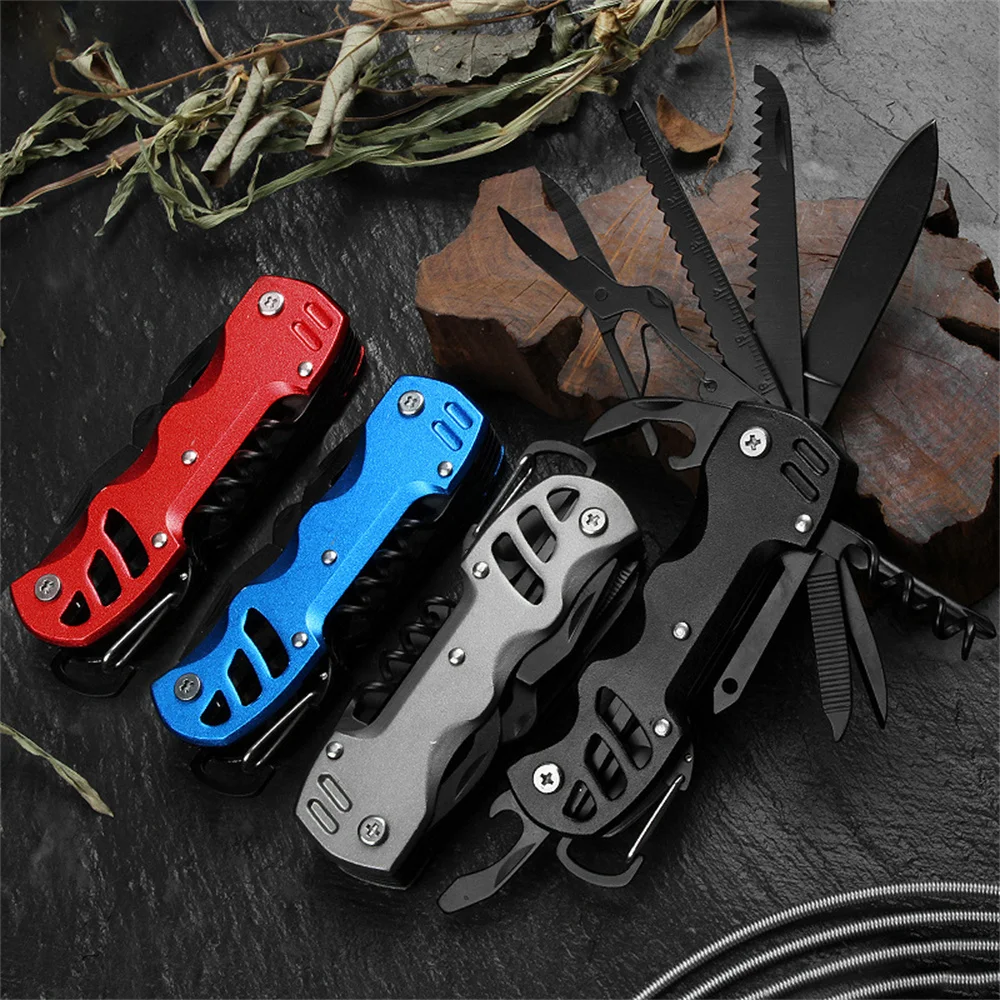 Multifunctional Folding Swiss Army Portable Stainless Steel Pocket Knife Outdoor Camping Emergency CombinationTool Small gifts