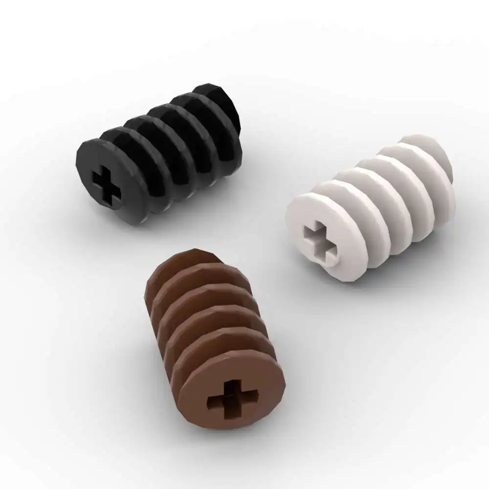 Moc 10 pçs parte tijolos 4716 32905 engrenagem worm parafuso blocos de construção conjunto de alta tecnologia longo quebra-cabeça tijolos de partículas brinquedo crianças presente do miúdo