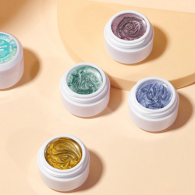 5g Super-Bright Metallic Painting Liner Gel Polish Silver Gold Mirror Gel Nail Polish Semi Permanent UV Nail Art Vernis Salon