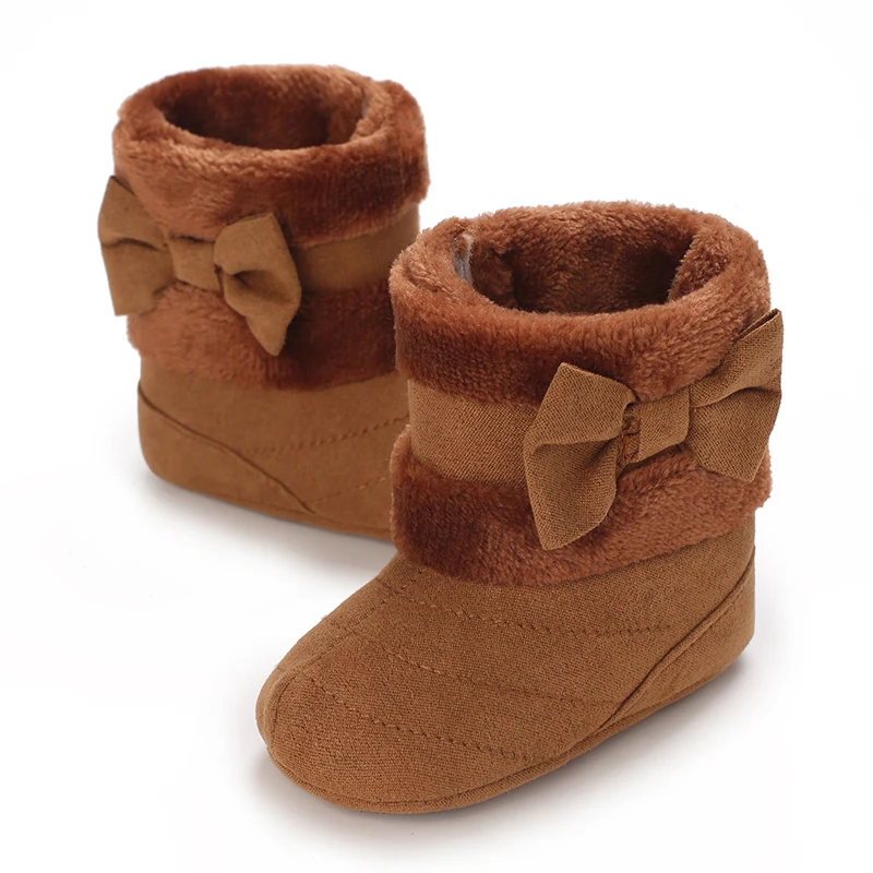 Winter Baby Cute Shoes Brown Boys and Girls Walking Shoes Pre school Comfortable Soft 0-18M Newborn Warm Knitted