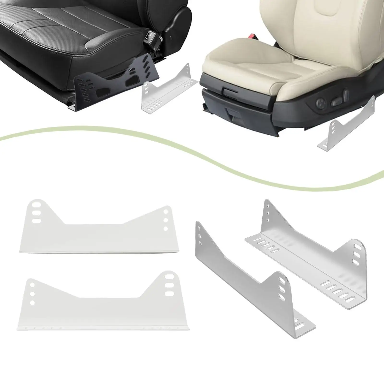 

High Performance Race Seat Side Mounting Bracket Kit Universal L Shape Adjustable Metal Accessories for Automotive Bucket Seats