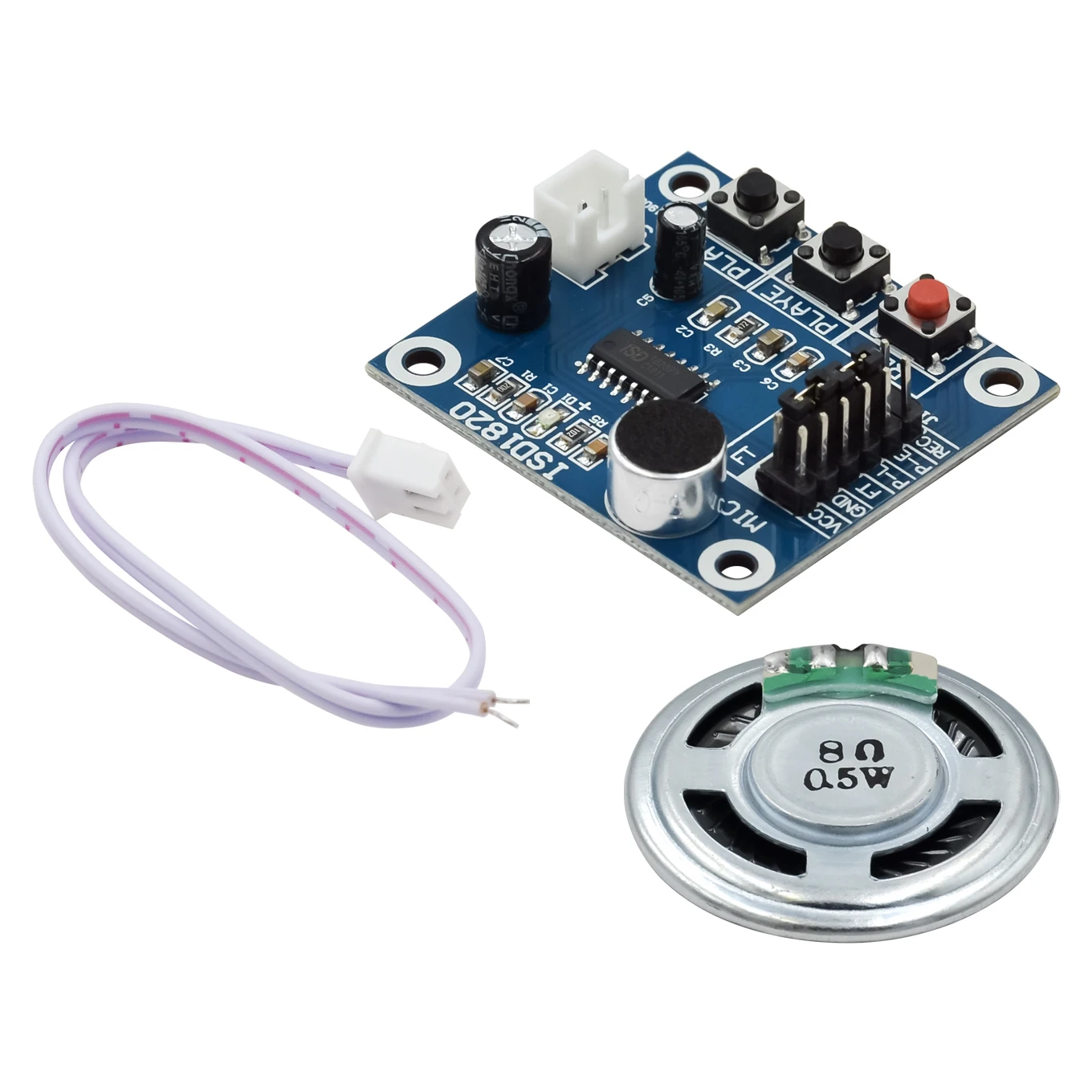 2/5/10PCS ISD1820 recording module voice module the voice board telediphon module board with Microphones + Loudspeaker for