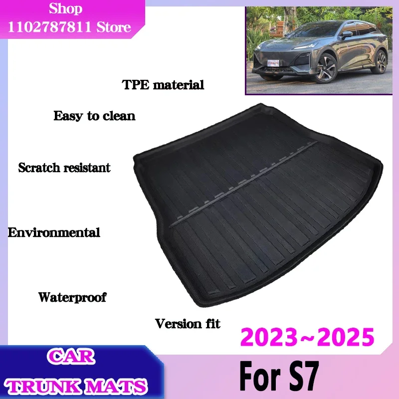 

For Changan Shenlan Deepal S7 2023~2025 Car Trunk Liner Tray TPE Anti-dirty Watertight Material Protect Storage Pads Accessories