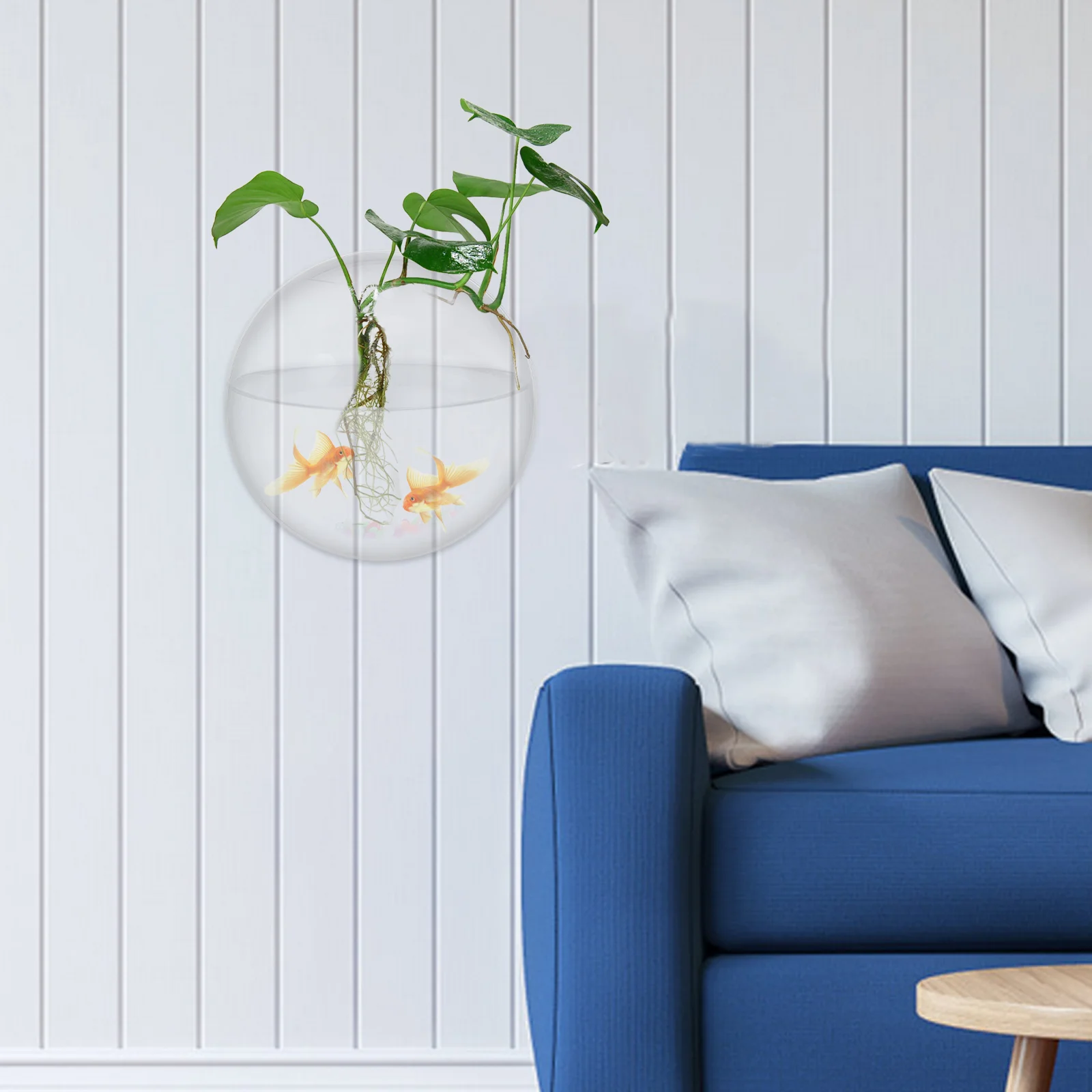 Decorative Fish Bowl Hanging Tank Flowerpot Wall-mounted Aquarium Supplies Stylish