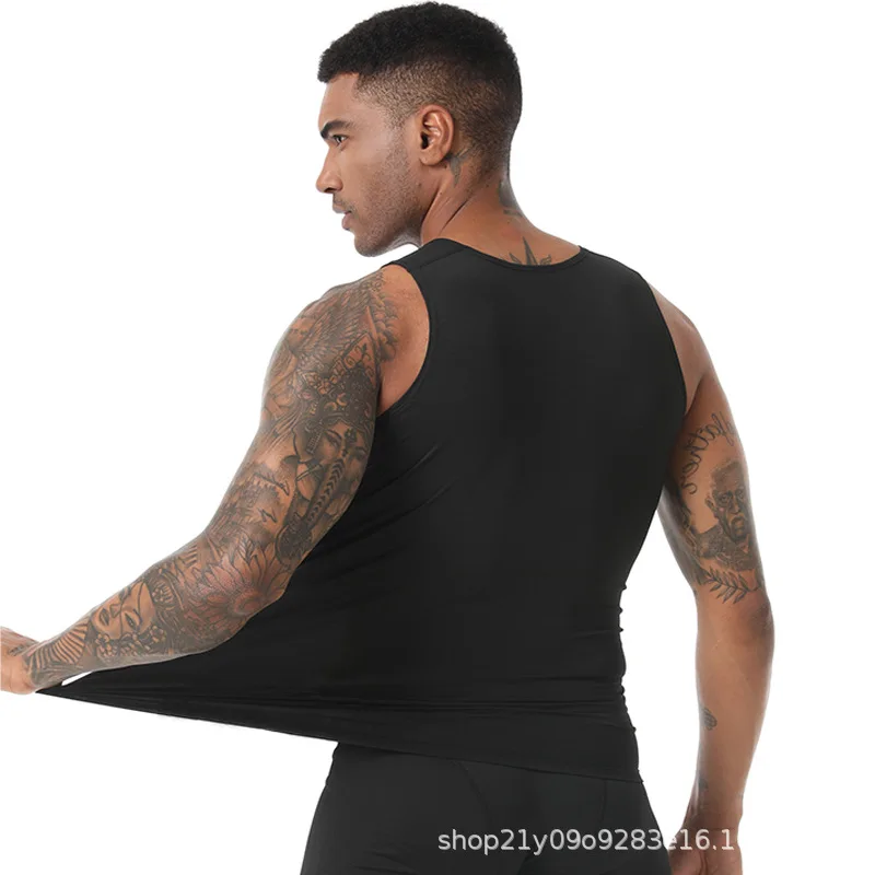 Men Compression Gym Sleeveless Shirt Quick Dry Fitness Tank Top Breathable Basketball Vest Bodybuilding Tank Top Man Clothing