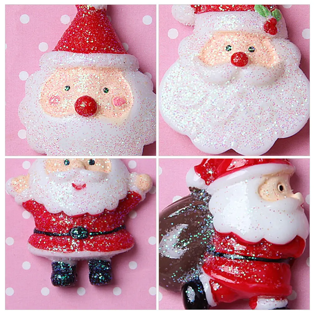 

20 Pcs Accessories Glitter Resin naments Christmas Accessories Creative DIY Material Safe Gifts Packaging