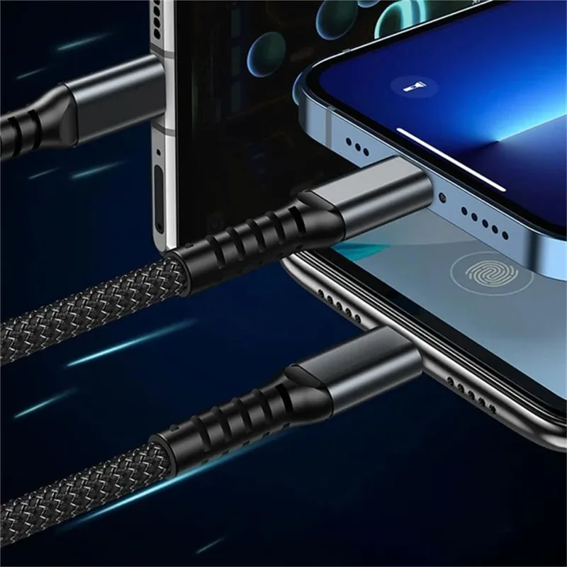 Transparent Luminous 3-in-1 Super Fast Charging Cable, 3 in 1 Charging Cable, Compatible with Phone/Android/Tabl