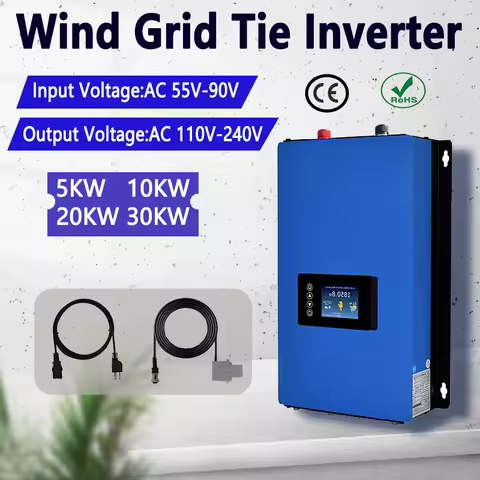 MTTP Wind Turbine Grid Tie Inverter Input AC 55V to 90V Output 220V Grid Tie Inverter 5000W 10KW 30KW Inverter For Wind Turbine