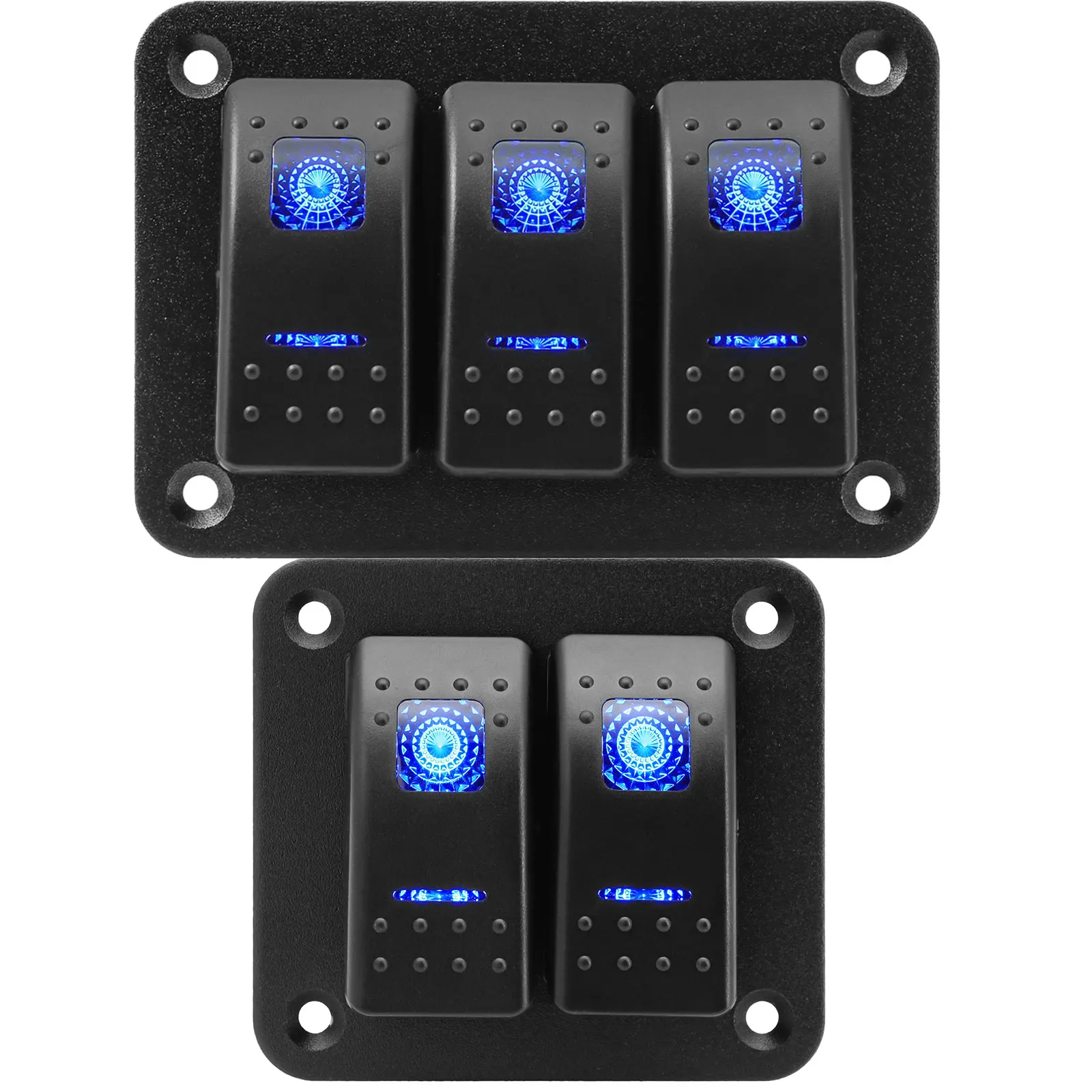 

Waterproof Marine Boat Rocker Switch Panel 2/3 Gang LED Rocker Switch Panel Kit 12V/24V Circuit Breaker Accessories Truck Yacht