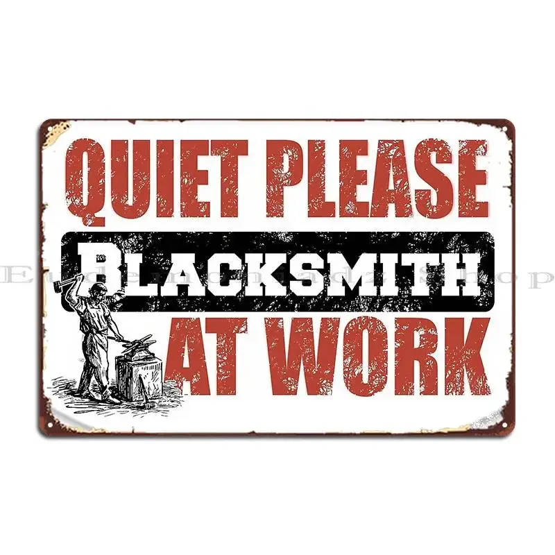 Blacksmith Tshirt Metal Sign Mural Printed Home Bar Living Room Tin Sign Poster