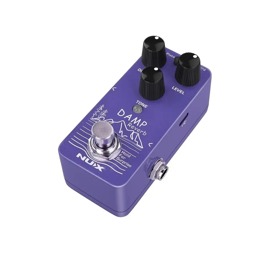 NUX NRV-3 DAMP REVERB Electric guitar reverb pedal comes in 3 reverb types True Bypass or buffer bypass support stereo sound