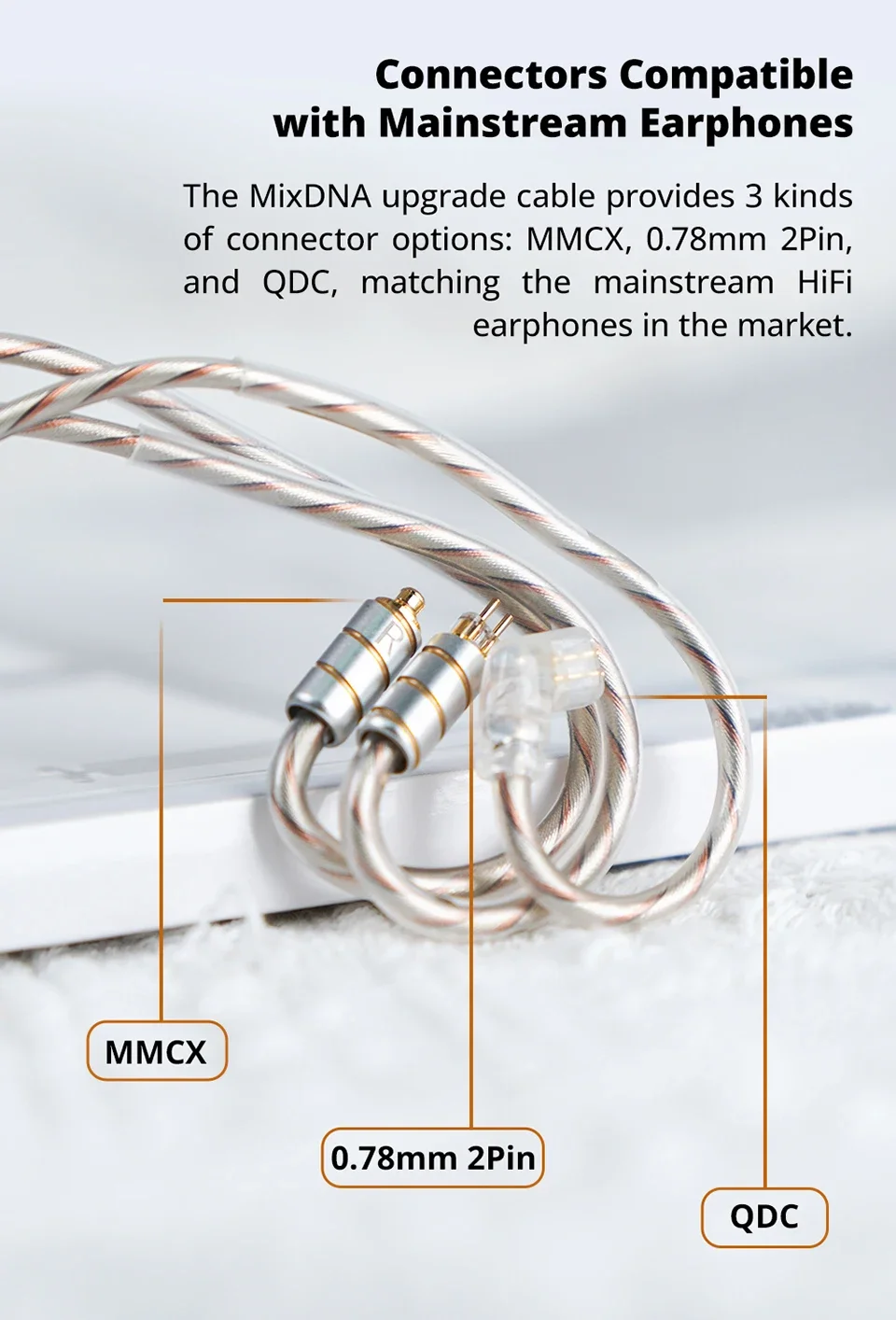 NICEHCK MixDNA 6N Sliver Plated Copper+6N OFC Mixed Material Audio