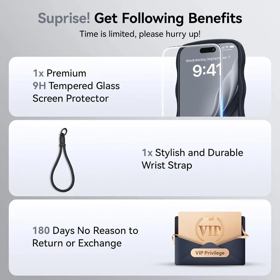 حافظة هاتف لطيفة بإطار مموج غير لامع لهاتف iPhone 17 Pro 6.3 مع حماية كاملة للكاميرا وتوافق MagSafe تتضمن شاشة Pr