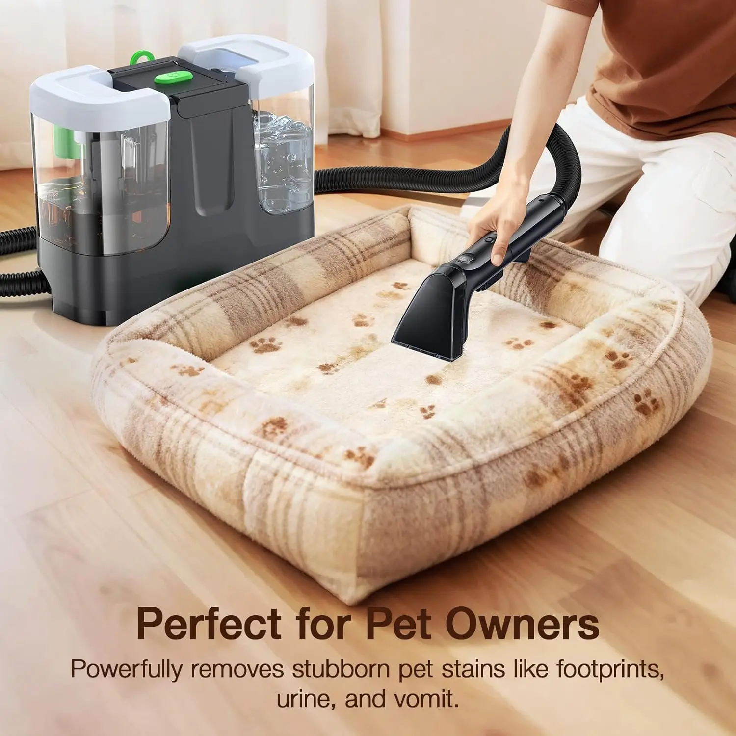 Tragbare Teppichreinigungsmaschine mit 18 kPa für die Tiefenreinigung, Fleckenreiniger für Haustiere, Möbel und Auto