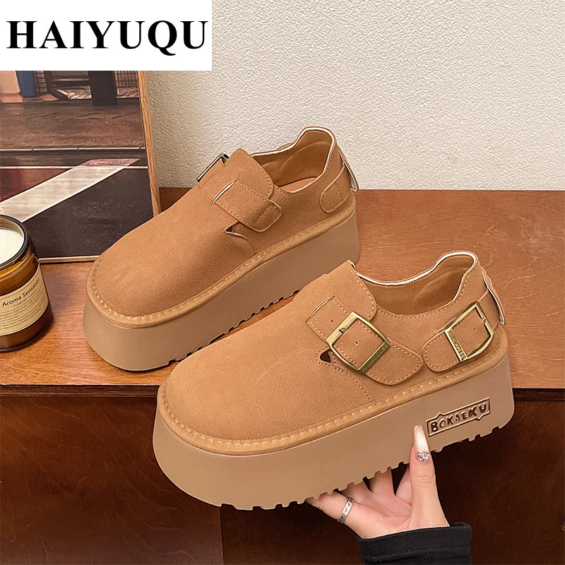 New Women Platform Loafers Shoes Casual Flats Sneakers Trend Fashion Suede Sport Shoes Autumn Running Travel Zapatillas De Mujer