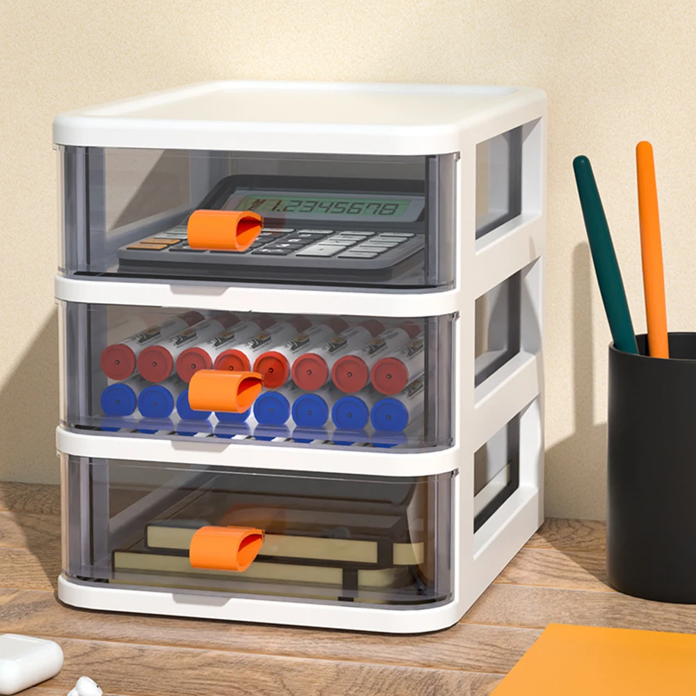 Drawer-Style Plastic Stationery Cosmetic Storage Box