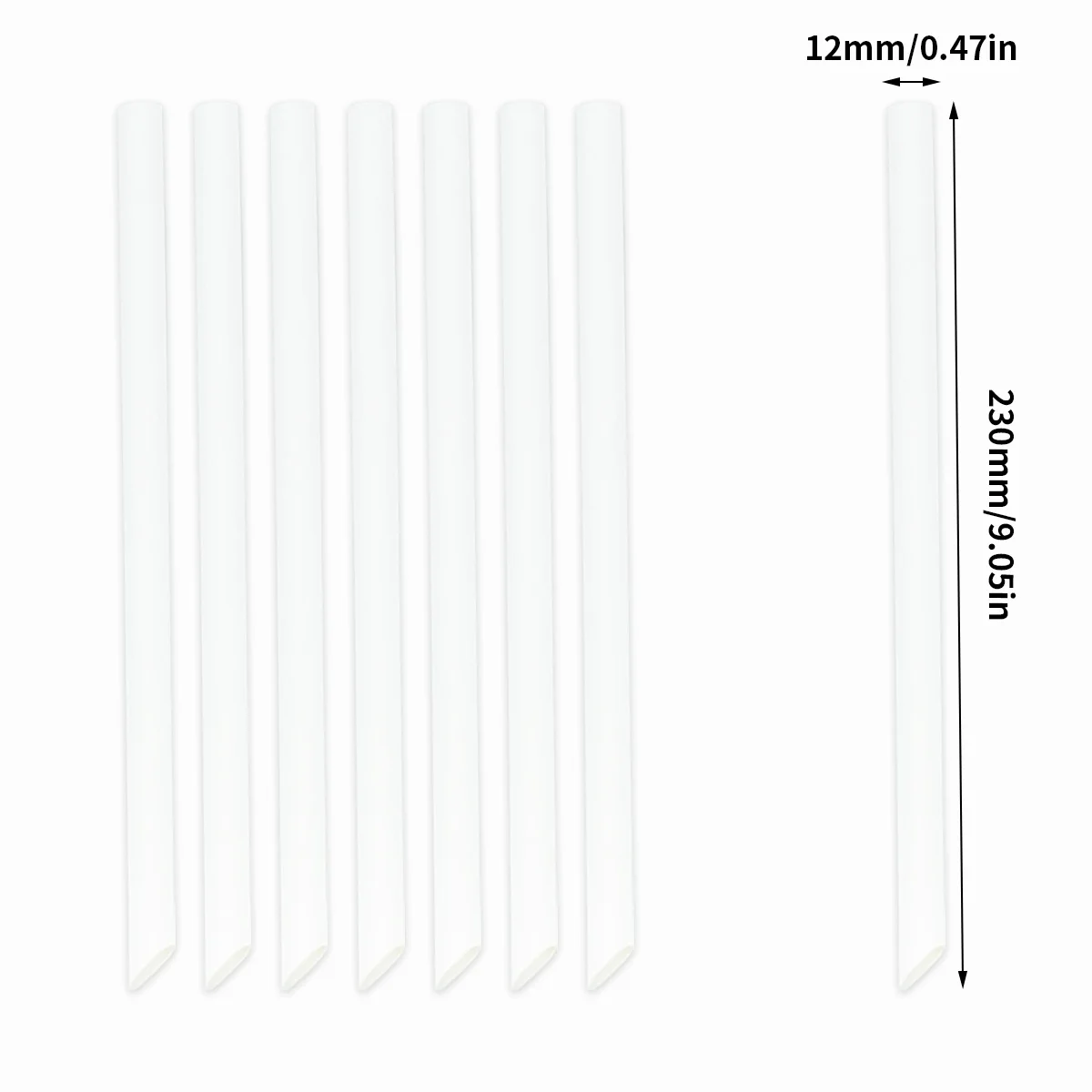 Factory direct 12MM caliber paper boba milk tea straws with independent packaging, 230MM, 200MM, 190MM to choose a pack of 100pc